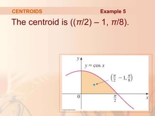 The centroid is ((π/2) – 1, π/8).
CENTROIDS Example 5
 