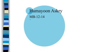 Humayoon Askry
MB-12-14

 