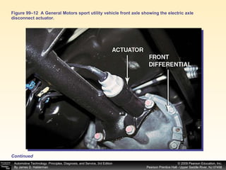 Figure 99–12  A General Motors sport utility vehicle front axle showing the electric axle disconnect actuator. Continued 