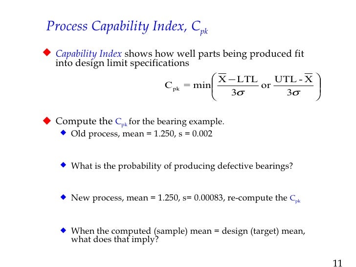 process capability index