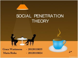 SOCIAL PENETRATION
THEORY
Grace Wattimena - 20120118035
Maria Riska - 20120118024
 