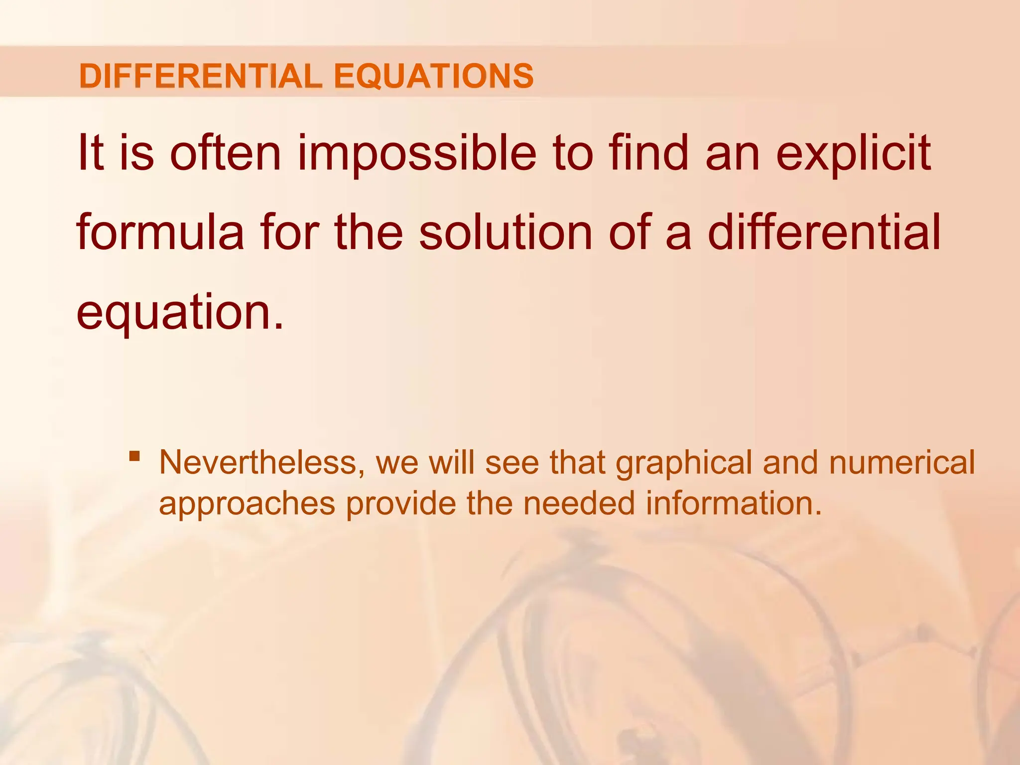 Differential Equations ppt and notes for | PPT