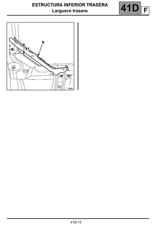 ESTRUCTURA INFERIOR TRASERA
Larguero trasero 41D
41D-13
ESTRUCTURA INFERIOR TRASERA
F
 