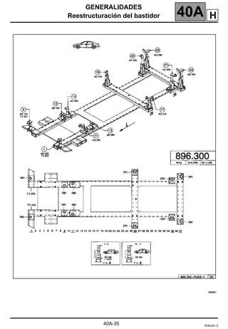 GENERALIDADES
Reestructuración del bastidor 40A
40A-35 Edición 2
H
 