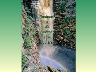 Cachoeira do  Buracão com  arco íris   