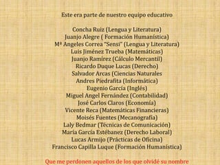 Nosotros estrenamos este edificio en 1986