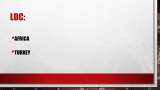 LDC:
•AFRICA
•TURKEY
 