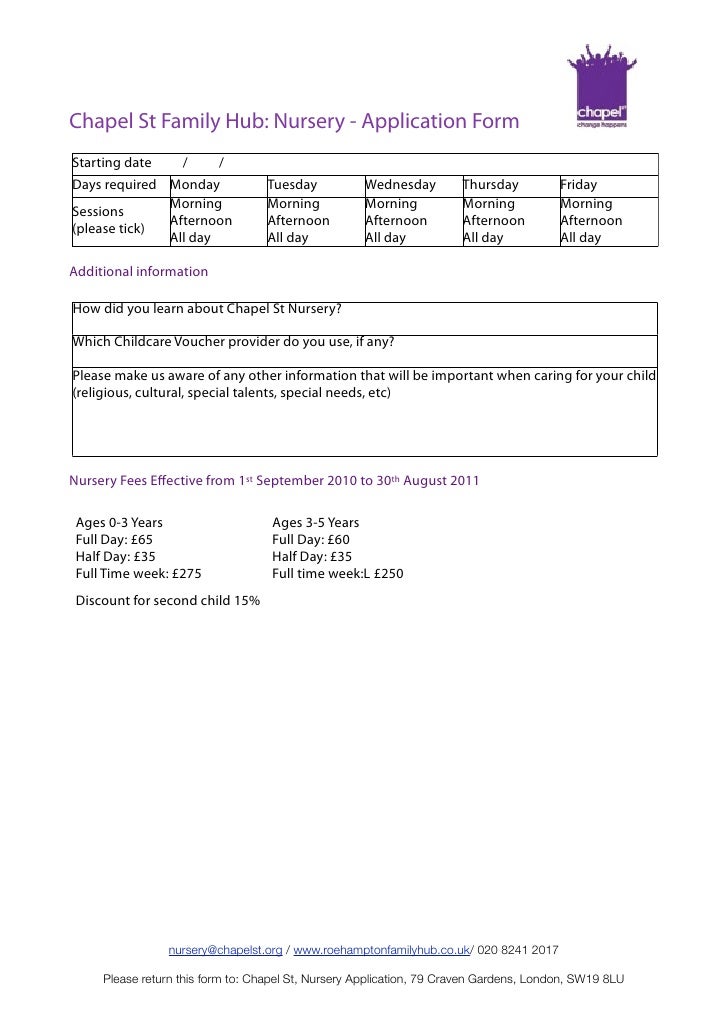 Chapel St Family Hub Info Pack For Parents(2)