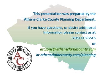 Community Growth & Land Use Planning in Athens-Clarke County | PPTX