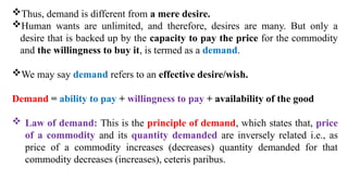 supply demand demand is the combination of desire... Chap II Theory of Demand and Supply.pptx
