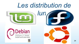 Les distribution de
lunix
21
 