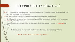 Solution Algorithmique Chapitre sur la Complexité algorithmique.pptx