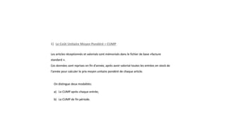 3- Valorisation des Stocks
 