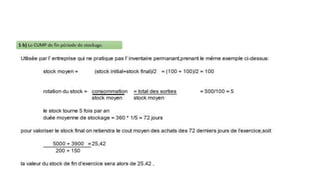 3- Valorisation des Stocks
 