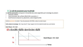 4- Coûts des stocks
 