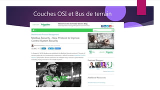 Couches OSI et Bus de terrain
 
