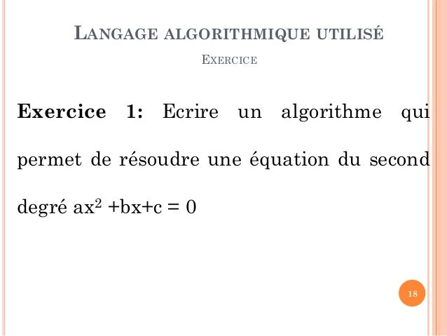 Algorithme & structures de données Chap II
