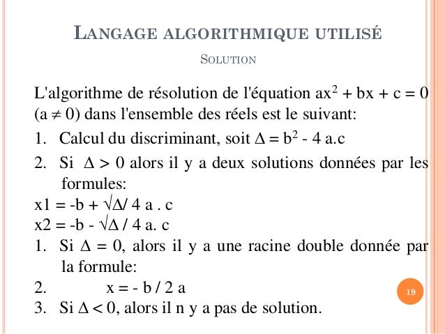 Algobox factorisation second degré : exercice de ...