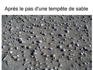 Aprés le pas d'une tempête de sable

 
