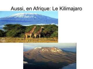 Aussi, en Afrique: Le Kilimajaro

 