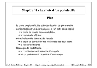 Chap 9 Choix Dun Portefeuille