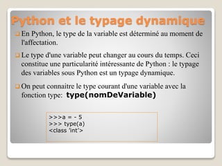 Chapitre1: Langage Python
