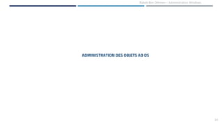 24
Rabeb Ben Othmen – Administration Windows
ADMINISTRATION DES OBJETS AD DS
 