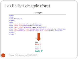 © Langage HTML. par ZakariyaaAIT EL MOUDEN
Exemple
12
 