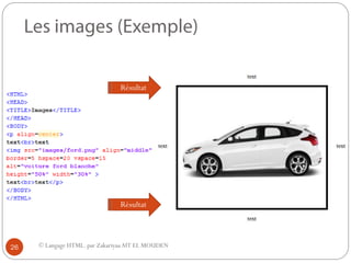 © Langage HTML. par ZakariyaaAIT EL MOUDEN
Résultat
Résultat
26
 