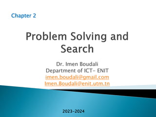 Dr. Imen Boudali
Department of ICT- ENIT
imen.boudali@gmail.com
Imen.Boudali@enit.utm.tn
Chapter 2
2023-2024
 