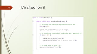 L’instruction if
42
 