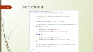 L’instruction if
44
 