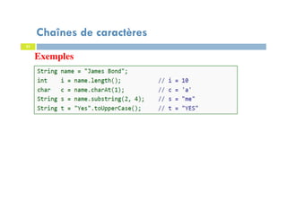 31
Exemples
Chaînes de caractères
31
 