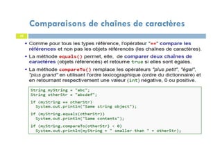49
Comparaisons de chaînes de caractères
49
 