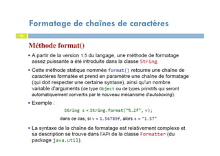Méthode format()
56
Formatage de chaînes de caractères
56
 