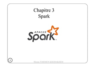 Chapitre 3
Spark
2222
Mouna TORJMEN KHEMAKHEM
 