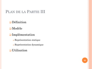 98
FILE D’ATTENTE AVEC PRIORITÉ
IMPLÉMENTATION STATIQUE PAR TABLEAU CIRCULAIRE
Enfilement:
3ème méthode: insérer le nouvel élément à la queue ensuite
essayer de trier le tableau en faisant des permutations
(principe de tri par insertion)
(1,
PSW)
(0,
PSW)
(2,
PSW)
(3,
PSW)
(2,
PSW)
(1,
PSW)
Queue Tete
(1,
PSW)
(1,
PSW)
(0,
PSW)
(3,
PSW)
(2,
PSW)
(2,
PSW)
Queue Tete
 