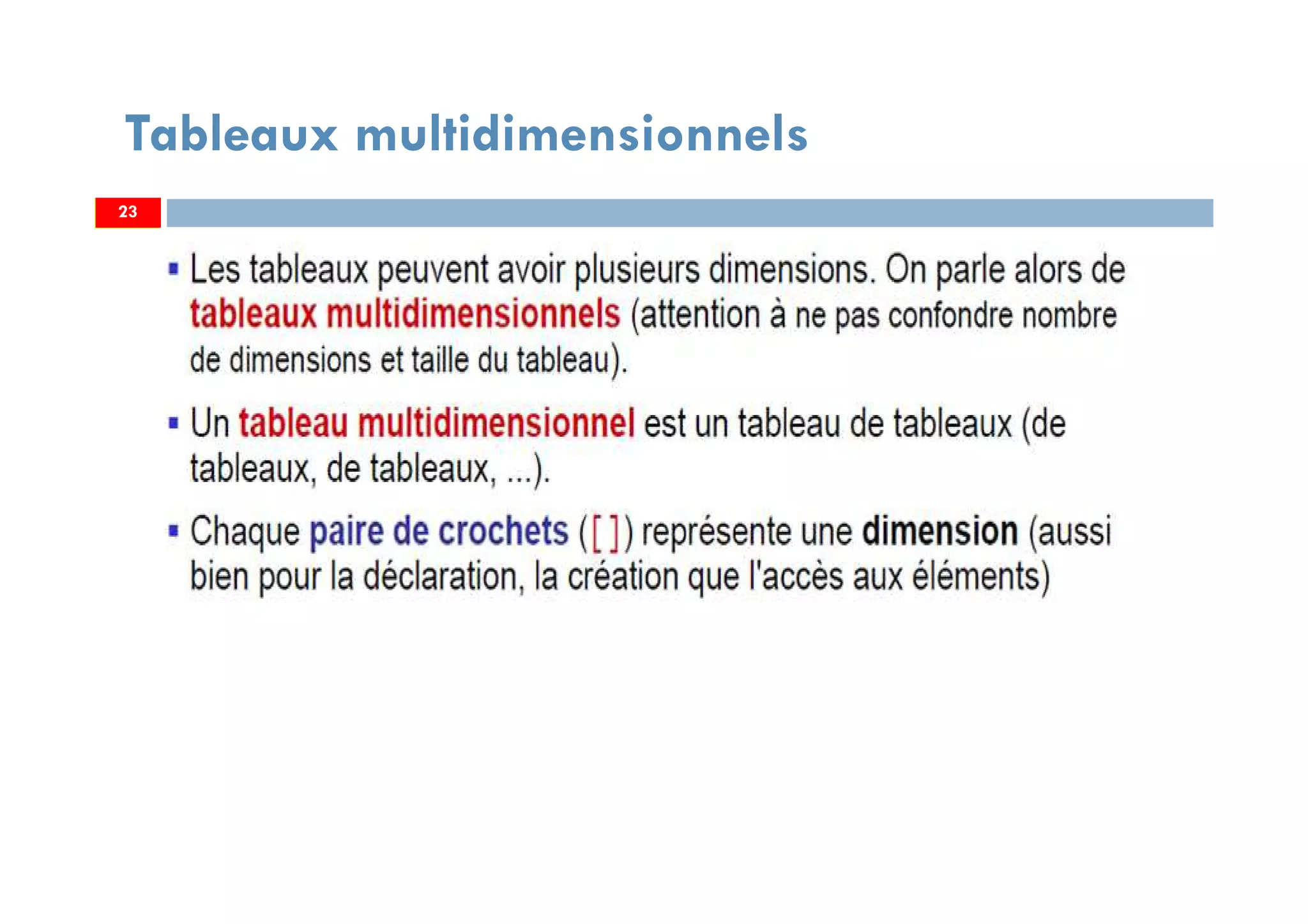 Tableaux multidimensionnels
2323
 