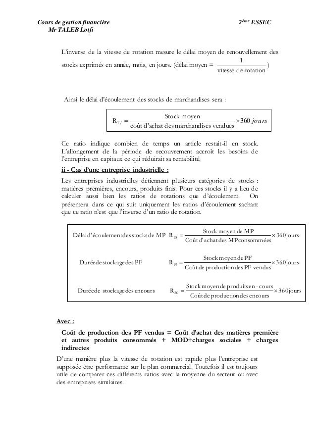 Chapitre 4 Analyse Financiere Par Les Ratios