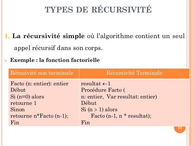 Chapitre 4 Recursivite