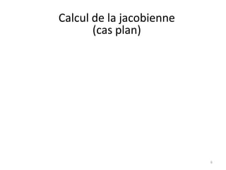 Calcul de la jacobienne
(cas plan)

6

 