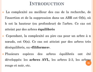 DÉFINITION & TERMINOLOGIES
Taille d’un arbre: est le
nombre de nœuds qu’il possède.
Taille de l’arbre ci contre = 12
Un arbre vide est de taille
égale à 0.
Degré d’un nœud : est le
A
C DB
13
Degré d’un nœud : est le
nombre de ses fils. Dans
l'exemple, le degré de B est 1, le
degré de D est 4.
Degré d’un arbre : est le
degré maximum de ses nœuds.
Degré de l’arbre ci contre = 4
E G HF I
LKJ
 