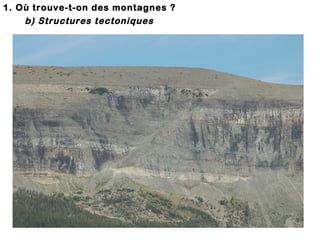 1. Où trouve-t-on des montagnes ?
b) Structures tectoniques

 