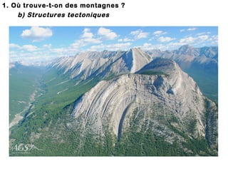 1. Où trouve-t-on des montagnes ?
b) Structures tectoniques

ge ol-a lp.com

 