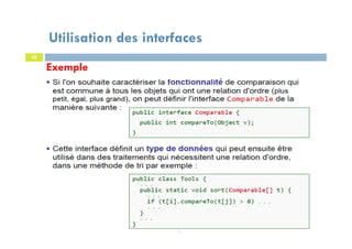 Utilisation des interfaces
25
Exemple
 