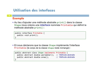 Utilisation des interfaces
28
Exemple
 