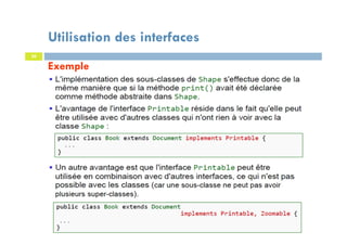 Utilisation des interfaces
30
Exemple
 