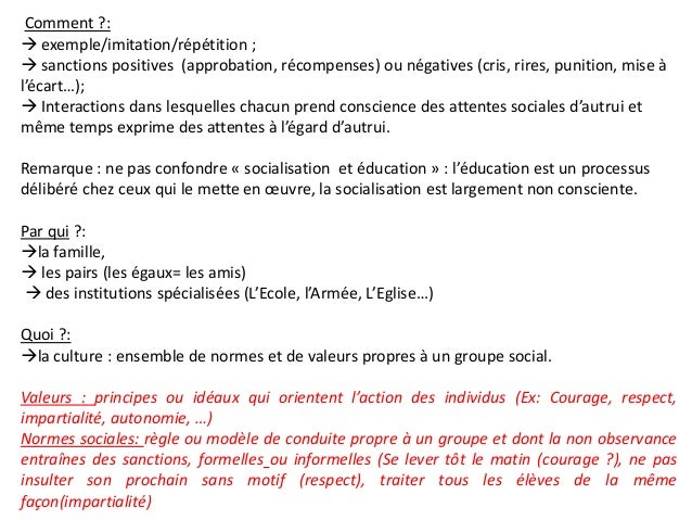 Chapitre 7 Socialisation Chapitre 7 Socialisation