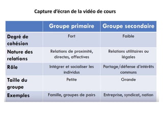 Capture d’écran de la vidéo de cours
 
