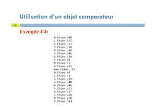 Exemple 4/4:
16
Utilisation d’un objet comparateur
 